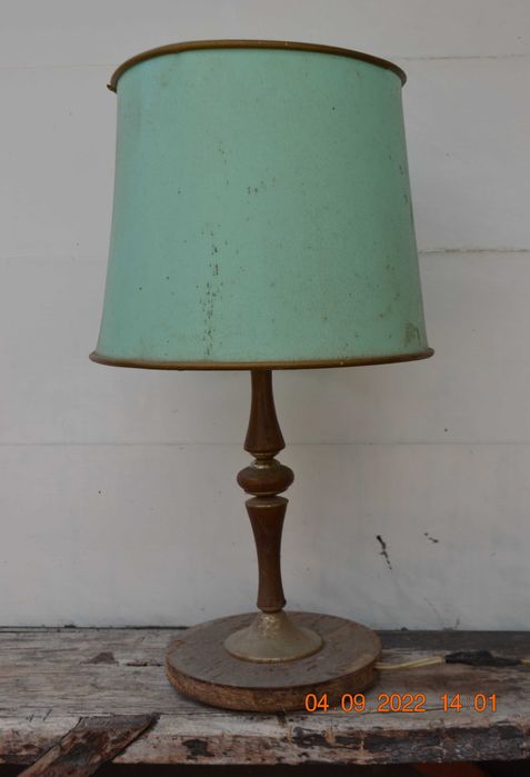 Настольная лампа с абажуром. Торшер, светильник. СССР. 53 см. Вес 2 кг