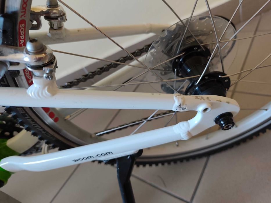 Woom 4 Atomic Neon + stopka woom i błotniki