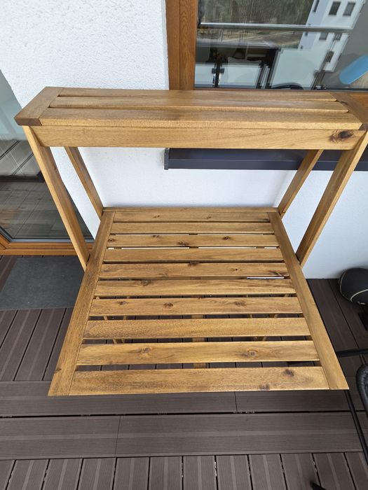 Stół drewniany składany balkonowy  Ikea Djupön