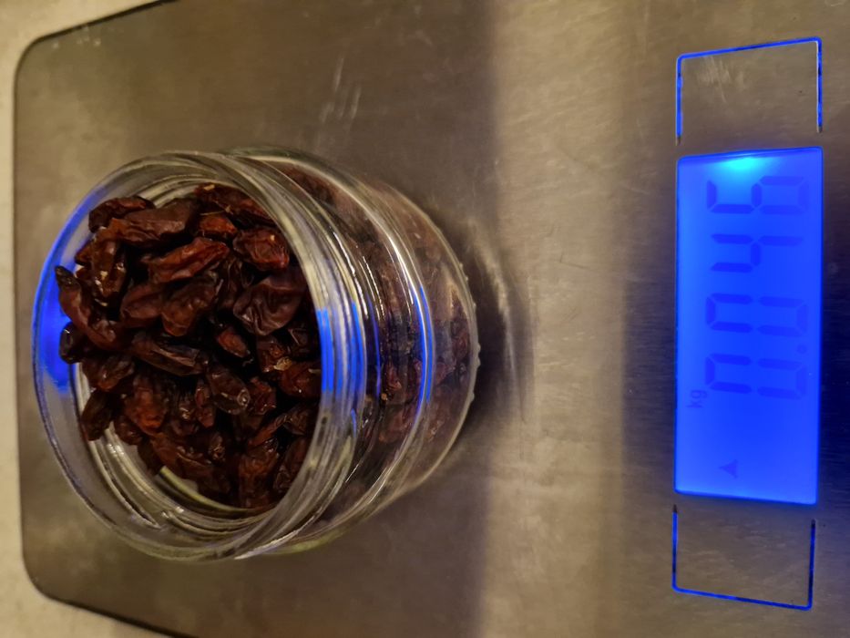 Bagas de goji secas ao sol