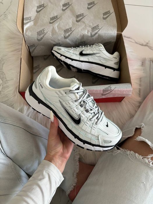 36-45 Nike P-6000 White Black Swoosh
