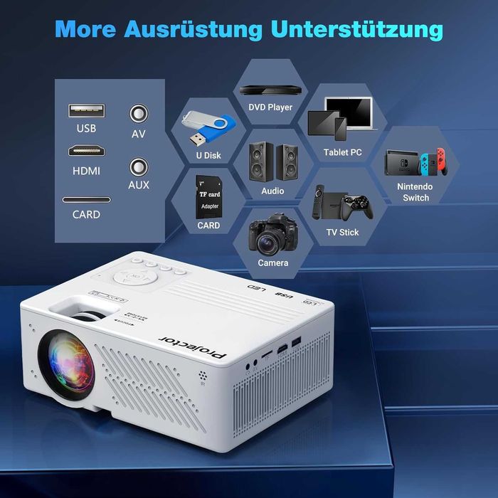 Projektor filmowy Puxinat 4K 1080P 5G WiFi Bluetooth 15000L ekran 300