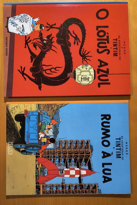 2 livros "As aventuras de Tintim" NOVOS