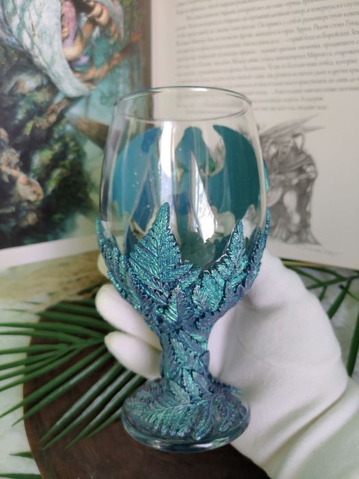 Келих Дракон пивний винний з декором полімерна глина подарунок ручна