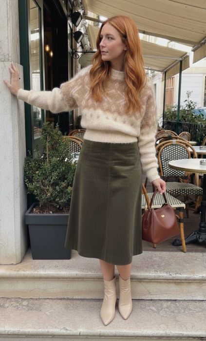 Zara sweter z mechatej dzianiny s 36 kremowy norweski print