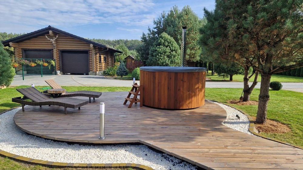 Balia ogrodowa Jacuzzi Gorąca beczka Piec wbudowany Hot Tube Premium