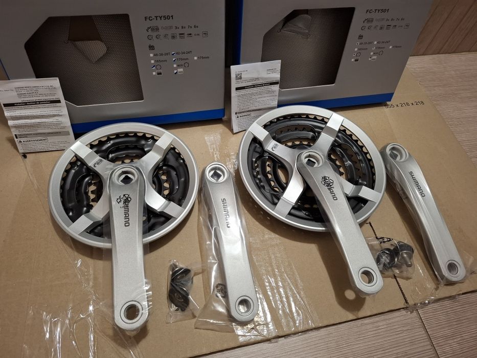 ВЕЛОсипедные шатуны Shimano FC-TY501:(42/34/24 и 48/38/28). Оригинал!