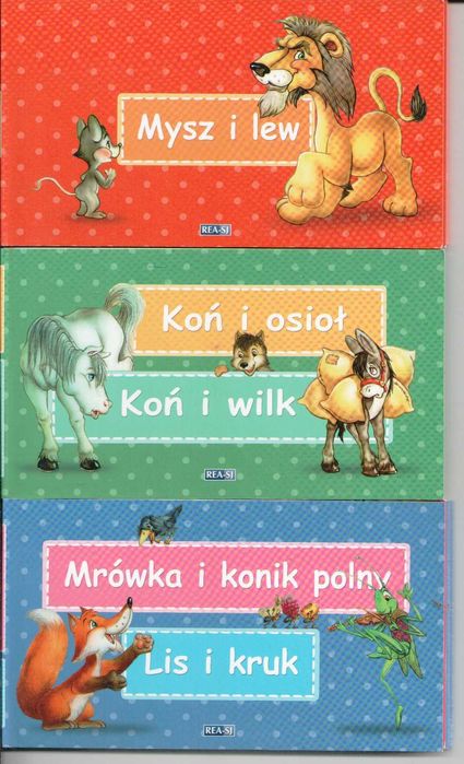 Zestaw 6  książek dla dzieci z serii Bajki Ezopa