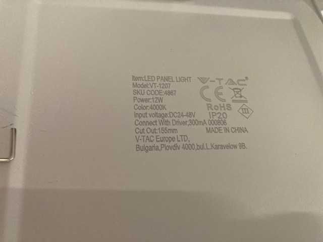 Lampada led panel light para tecto falso