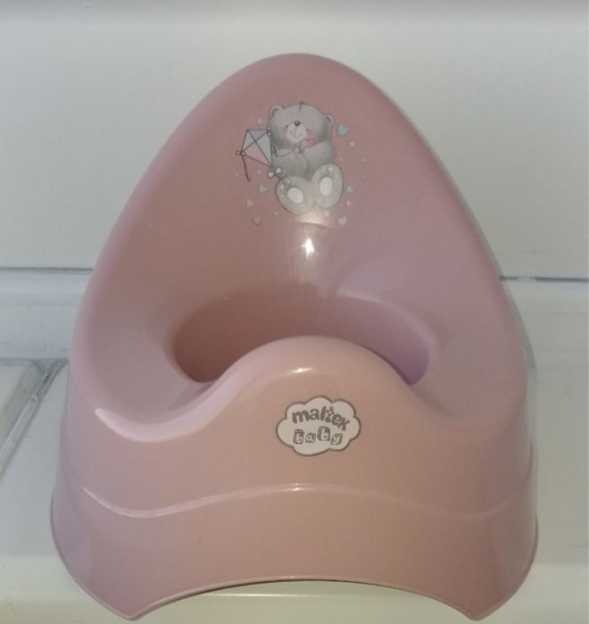 Горшок для девочки розовый maltek baby Новый!