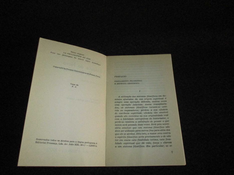 Livro Filosofia do Novo Espírito Científico Gaston Bachelard