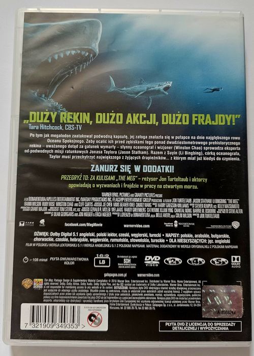 The MEG film dvd Jason Statham film rekiny rekin