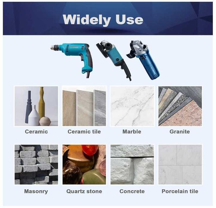 Zestaw 5 otwornic diamentowych do gresu M14 + adapter BRSCHNITT