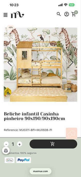 Beliche com 3 camas, 90x190cm