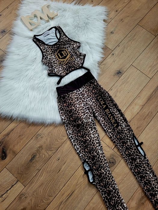 Komplet panterka Ola Bianka polski producent top I legginsy s