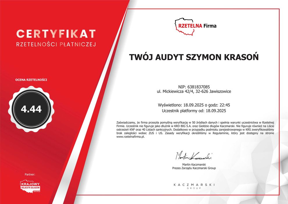 Świadectwo / Certyfikat Charakterystyki Energetycznej w 24h