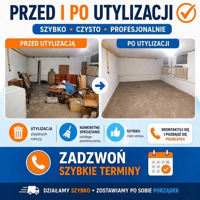 Przeprowadzki - Transport - Sprzątanie - Utylizacja