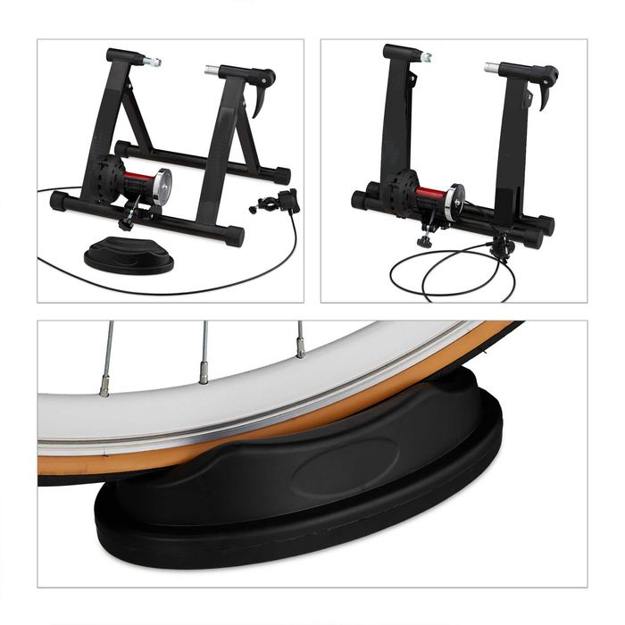 Trenażer magnetyczny rowerowy podstawka +manetka 6biegów TRENUJ W DOMU