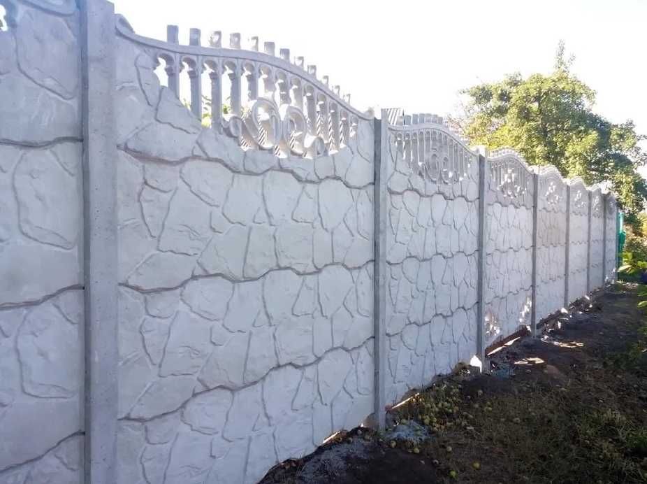 ТМ. MEGA-BETON. Бетонний Забор/Паркан/Огорожа/Еврозабор - Під Ключ!