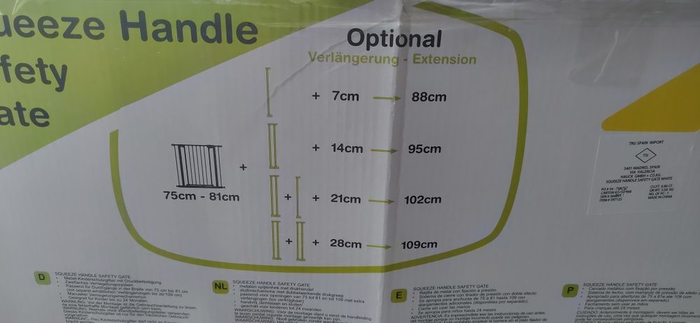 2 grades de segurança Hauck + 2 extensões – 120€