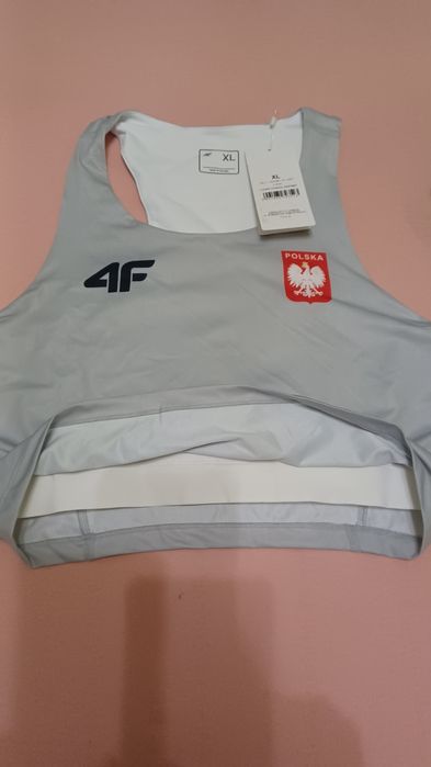 Super New Fitness krótki Top- Stanik 4F Sportowy