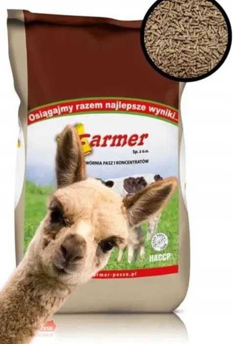 Premium Pasza dla alpak, lam i wielbłądów 25kg, Naturalne WITAMINY+MINERAŁY (granulat)