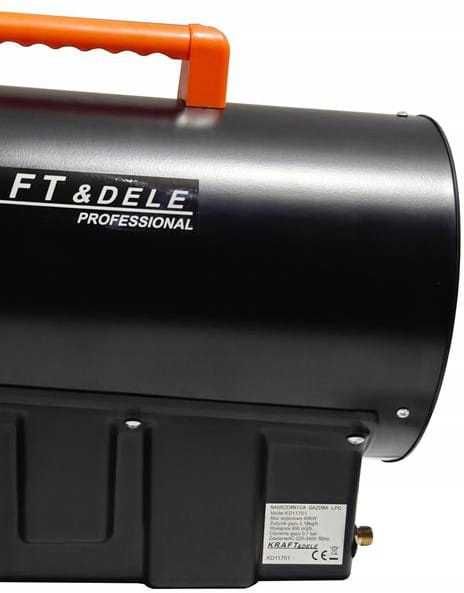 Nagrzewnica gazowa 40kW termostat reduktor LCD + wąż KD11701