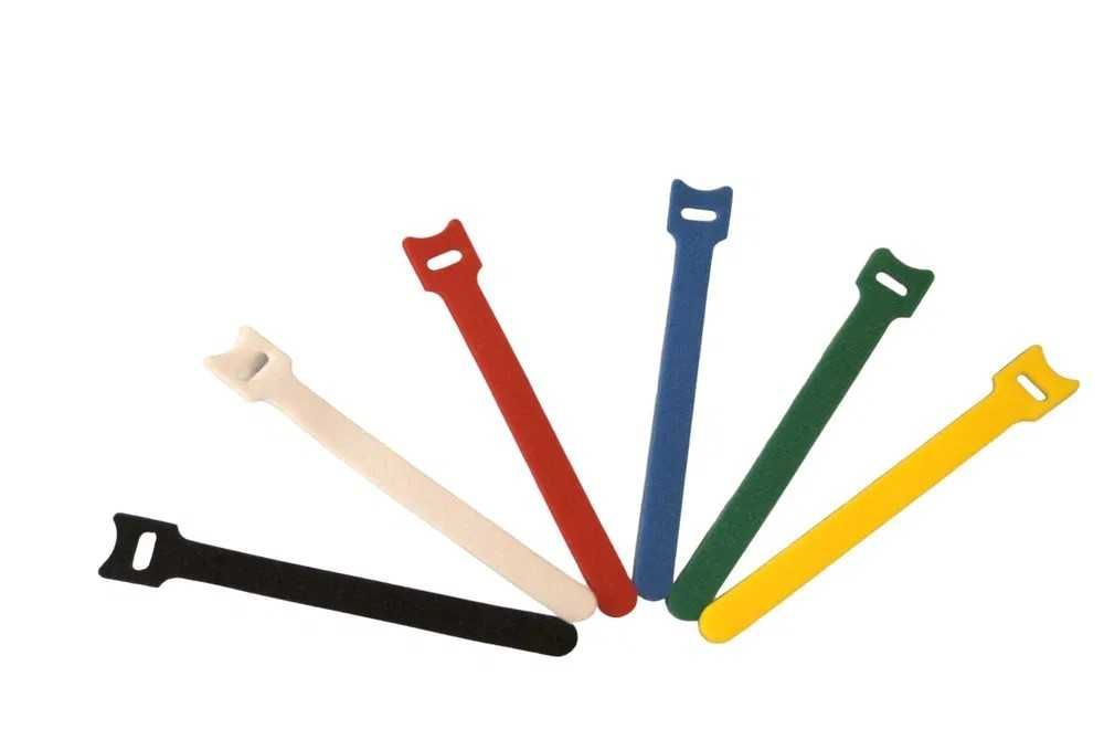 Opaski kablowe na rzep 12 szt. 150x12 mm, wielokrotnego użytku.