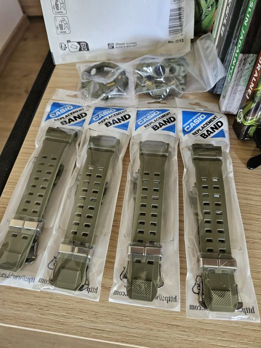 Pasek i bezel casio rangeman 9400-3 nowy oliwka khaki zielony