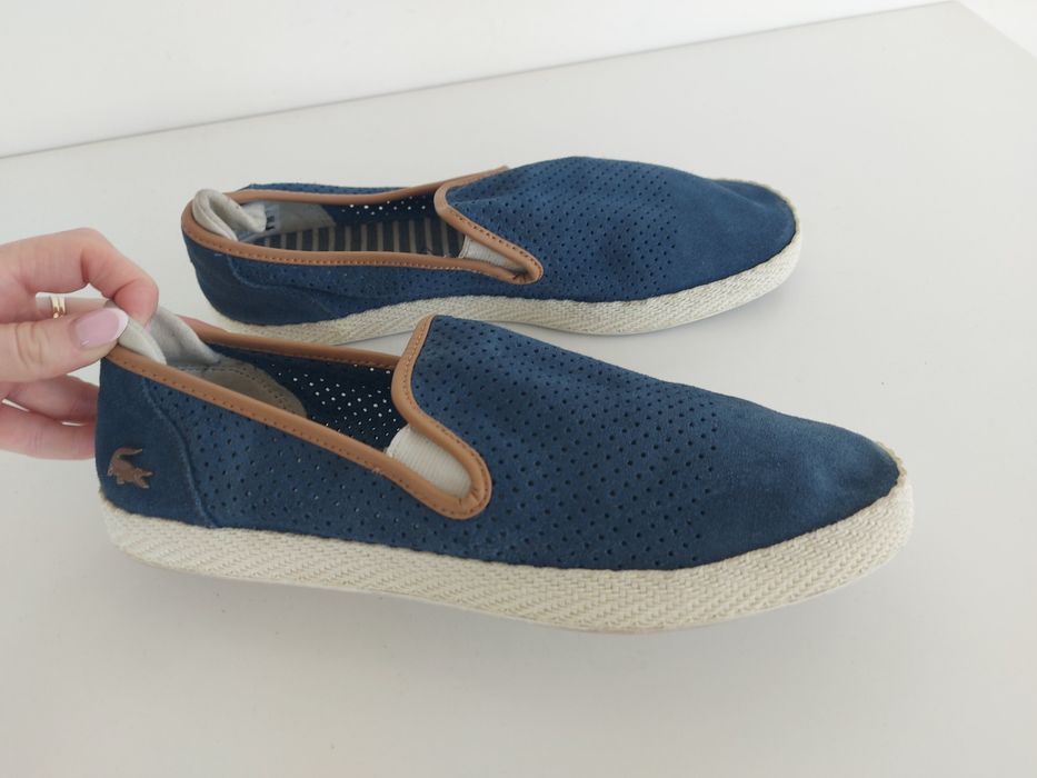 Buty męskie espadryle skórzane Lacoste Tombre w rozmiarze 42