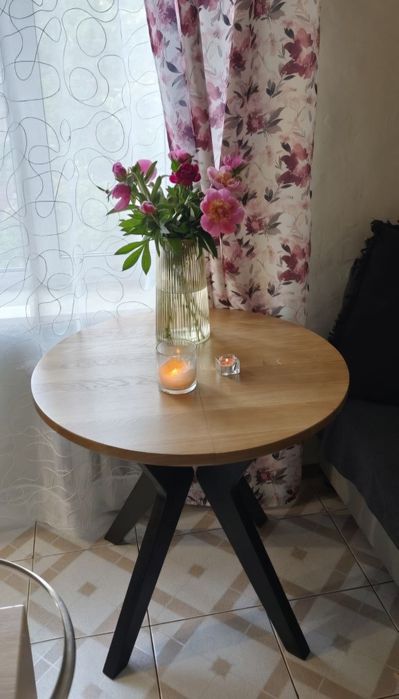 Стіл розсувний Круглий обідній дубовий стол Сучасні меблі з масиву дуб