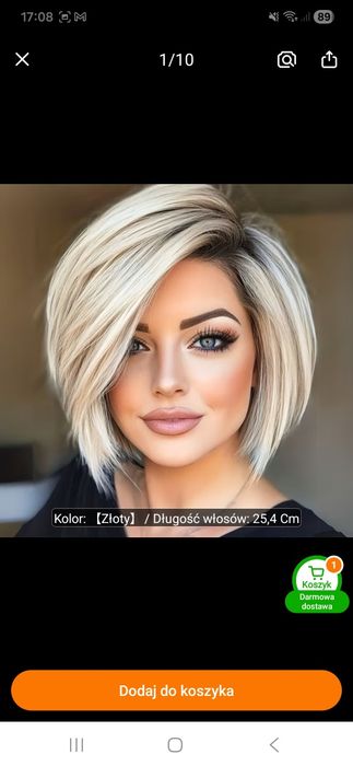 Peruka blond ombre