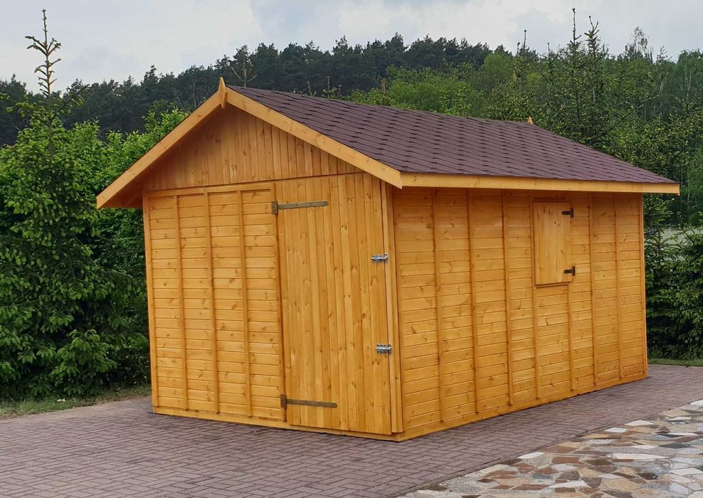 Domek drewniany ogrodowy narzędziowy drewutnia altana na ROD 300x400cm