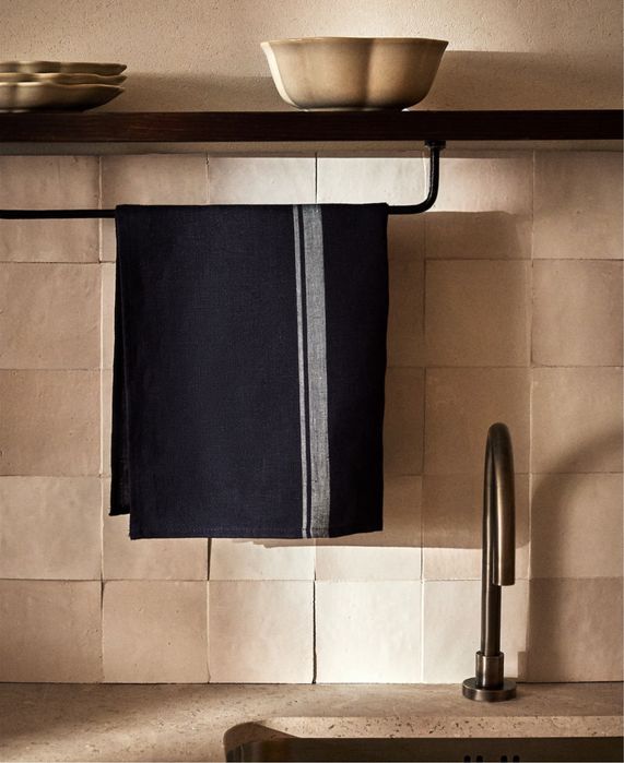 Pano Linho Risca Zara Home NOVO