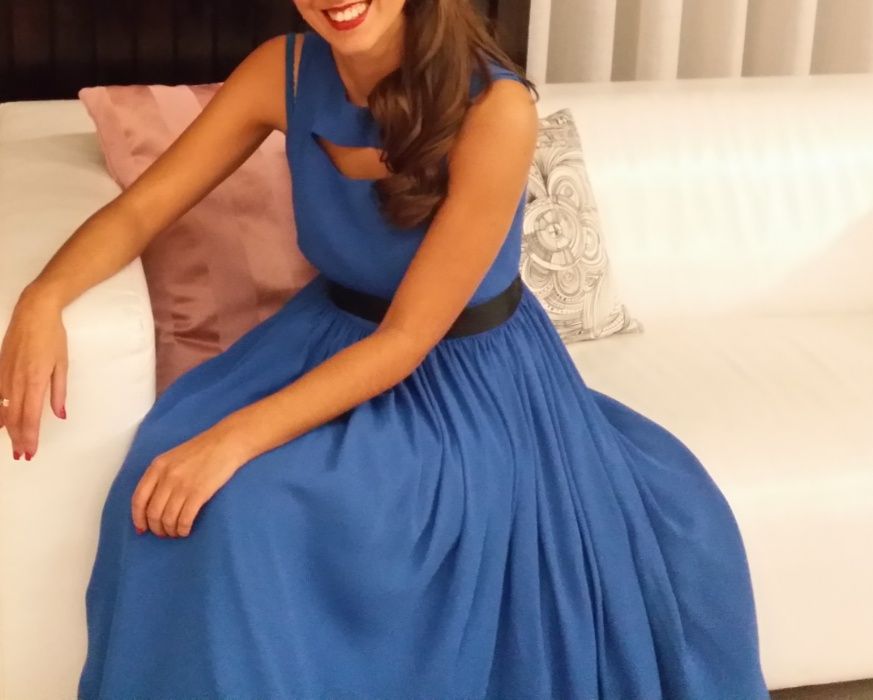Vestido cerimónia azul