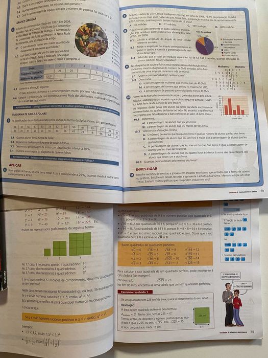 Matemática 7, manual, 7º ano, oferta livro "Preparar os testes"