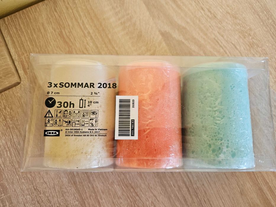 Świece Ikea 3 szt., nowe