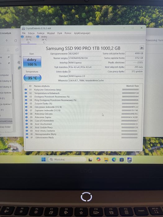 Dysk SSD Samsung 1TB M.2 PCIe Gen4 NVMe 990 PRO