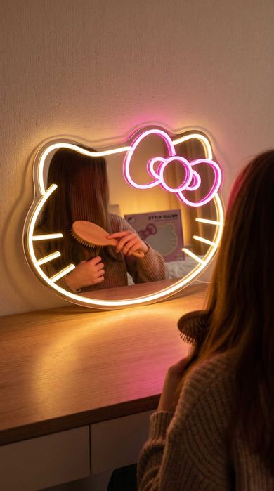 LUSTRO Neon LED Manta Kot XL - duży, na całą ścianę