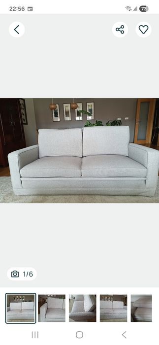 Dois sofás ingleses de 3 lugares 380€ cada