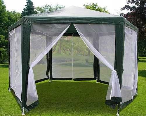Promocja! Nowy namiot ogrodowy pawilon ogrodowy 4x4m 6 ścianek moskitiera 233d