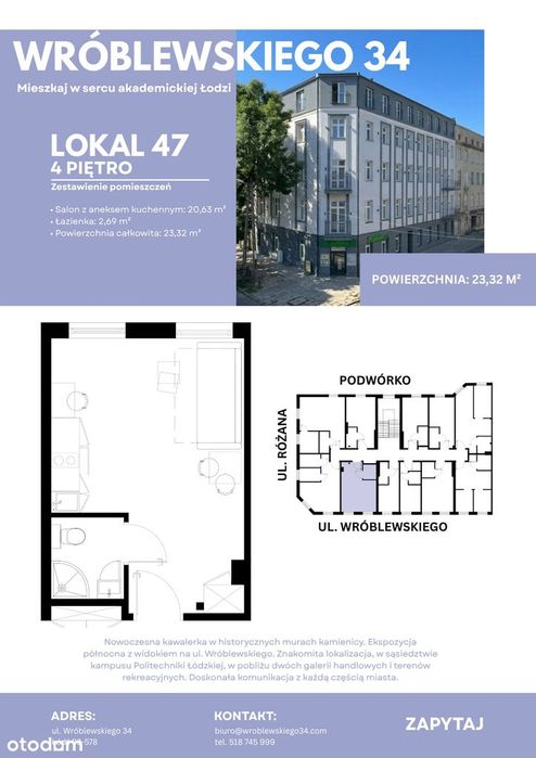 Kawalerka W Zrewitalizowanej Kamienicy Przy Politechnice - Duże Okna