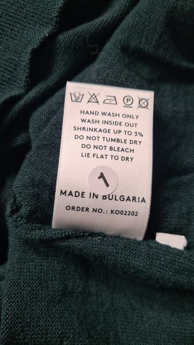 Golf 100% Wełna Wool wełniany. Butelkowa zieleń. Rozmiar L