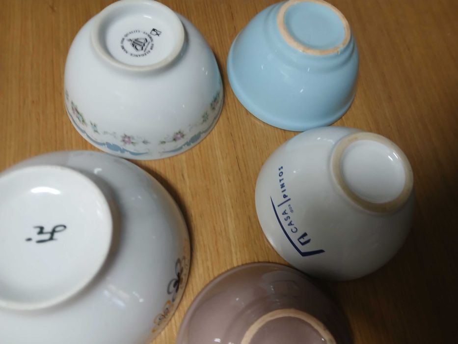 Conjunto de 5 tigelas tamanho médio (valor por todas)