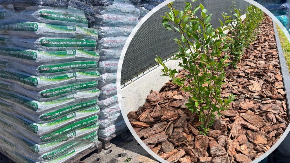 Kora sosnowa dekoracyjna gruba sortowana JAKOŚĆ op. 80L