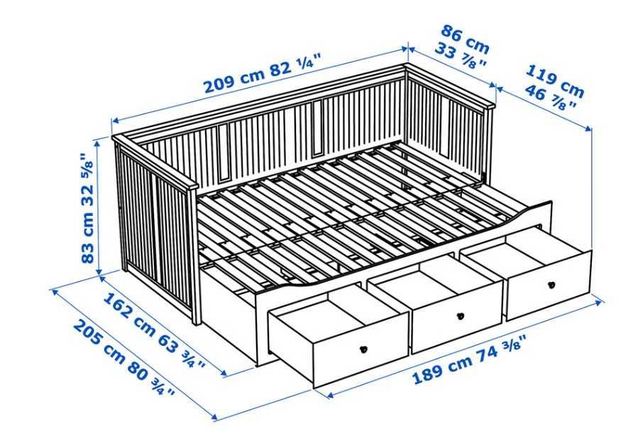 Cama Individual / Dupla com Colchões e 3 Gavetas