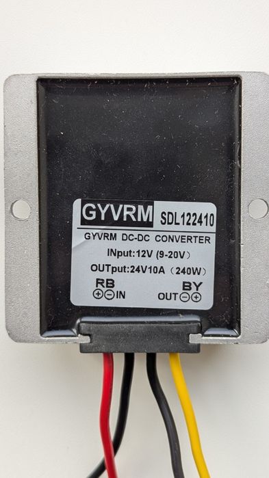 DC DC перетворювач 12V в 24V 10A