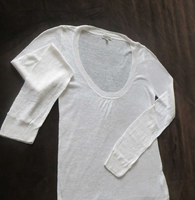 Camisola Branca, Malha muito fina, Máximo Dutti - Tamanho S