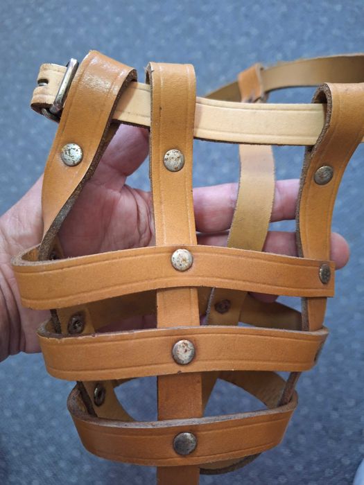 Açaime para cão grande em pele