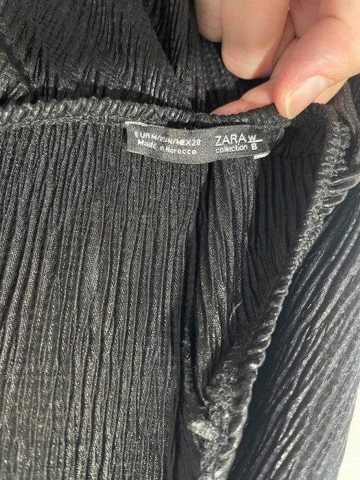 Macacão Plissado Zara Black Halter Neck Jumpsuit M